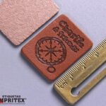 etiquetas cuero textil personalizadas logo